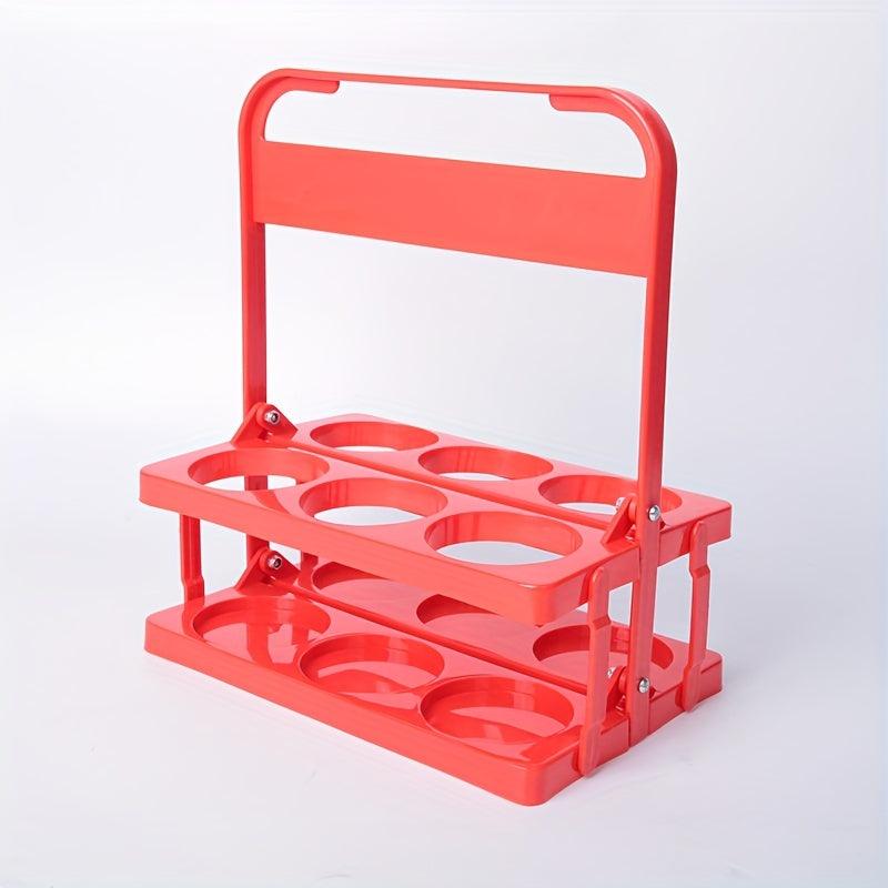 6 Bottle Portable Wine Rack Beer Holder Foldable Caddy Bucket Holder
