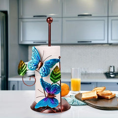 Fresh Keeping Kitchen Tissue Holder Punch Napkin Hanging Rack Easy Cabinet Roll