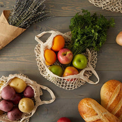 Eco-friendly Cotton Mesh Bag for Fruit and Vegetable Storage