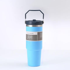 30oz Stainless Steel Water Tumbler with Straw for Outdoor Camping and Hiking