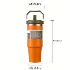 30oz Stainless Steel Water Tumbler with Straw for Outdoor Camping and Hiking