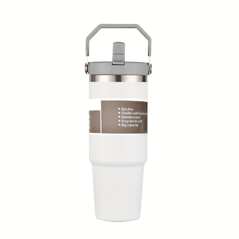 30oz Stainless Steel Water Tumbler with Straw for Outdoor Camping and Hiking