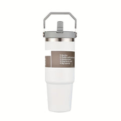 30oz Stainless Steel Water Tumbler with Straw for Outdoor Camping and Hiking