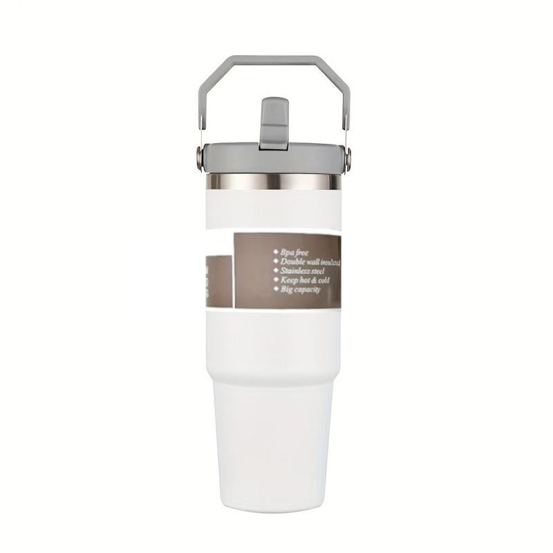 30oz Stainless Steel Water Tumbler with Straw for Outdoor Camping and Hiking
