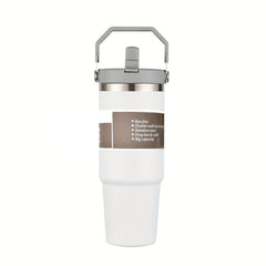 30oz Stainless Steel Water Tumbler with Straw for Outdoor Camping and Hiking