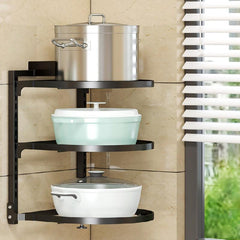Kitchen Storage Rack Floor Pot Storage Sink Cabinet Layered Rack