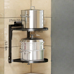 Kitchen Storage Rack Floor Pot Storage Sink Cabinet Layered Rack