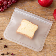 1pc Self Closing Food Freshing Bag Fridge Storage PEVA Snack Sealing Bag