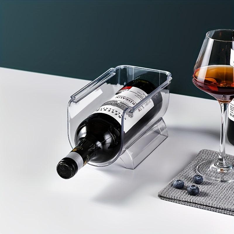 Stackable Transparent Pet Wine Rack For Kitchen And Pantry