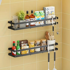 Kitchen Storage Rack with Hook Bathroom Corner Shelf