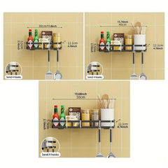 Kitchen Storage Rack with Hook Bathroom Corner Shelf