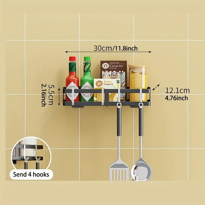 Kitchen Storage Rack with Hook Bathroom Corner Shelf