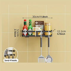 Kitchen Storage Rack with Hook Bathroom Corner Shelf
