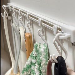 Wall Mounted Hook Shelf Kitchen Cabinet Sliding S Hook Shelf