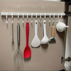 Wall Mounted Hook Shelf Kitchen Cabinet Sliding S Hook Shelf