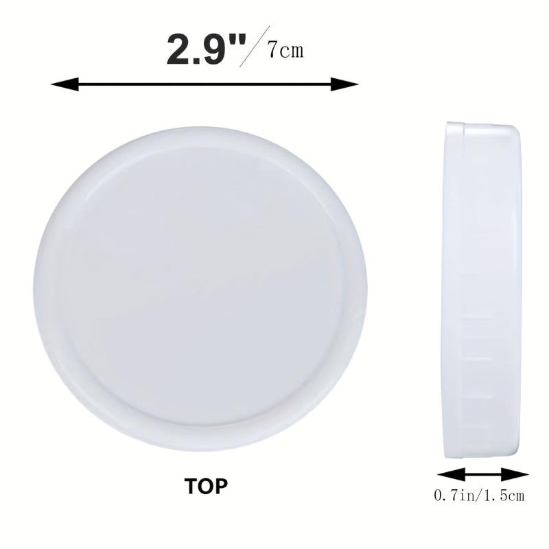10pcs Round Glass Storage Jar with Sealed Lid for Food Preservation