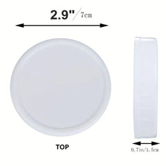 10pcs Round Glass Storage Jar with Sealed Lid for Food Preservation