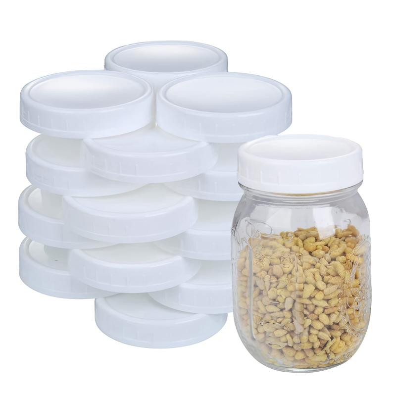 10pcs Round Glass Storage Jar with Sealed Lid for Food Preservation