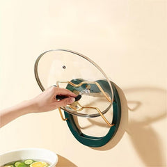 Double Layer Pot Lid Drain Rack Wall Mounted Kitchen Storage Rack