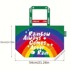 Rainbow Pattern Reusable Shopping Bag Large Capacity Foldable Bag