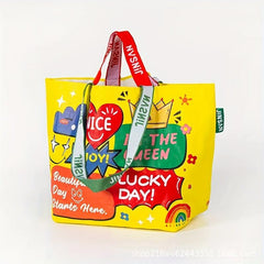 Rainbow Pattern Reusable Shopping Bag Large Capacity Foldable Bag