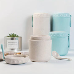 Soup Jar Food Container with Lanyard for Hot & Cold Food