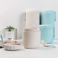 Soup Jar Food Container with Lanyard for Hot & Cold Food