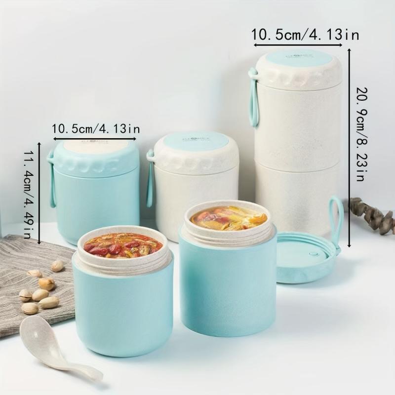 Soup Jar Food Container with Lanyard for Hot & Cold Food
