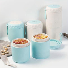 Soup Jar Food Container with Lanyard for Hot & Cold Food