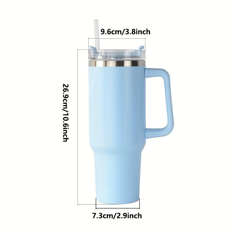 Vacuum Flask With Handle And Straw Portable Large Capacity Thermal Bottles