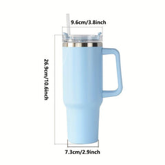 Vacuum Flask With Handle And Straw Portable Large Capacity Thermal Bottles