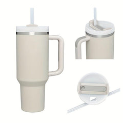 Vacuum Flask With Handle And Straw Portable Large Capacity Thermal Bottles