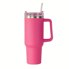 Vacuum Flask With Handle And Straw Portable Large Capacity Thermal Bottles