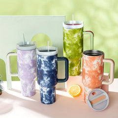 40oz Marble Style Vacuum Flask Large Capacity Thermal Water Bottles
