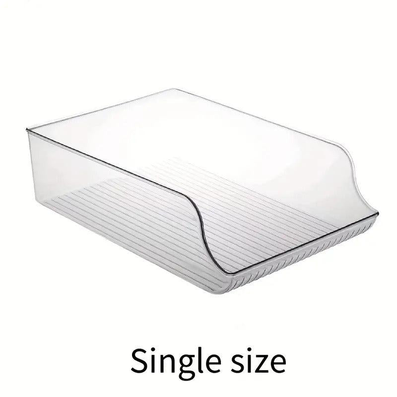 Lightweight Rolling Beverage Storage Box Organizer for Freezer Pantry