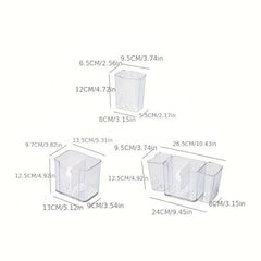 3pcs Punch Hanging Tableware Drain Storage Box Kitchen Shelf