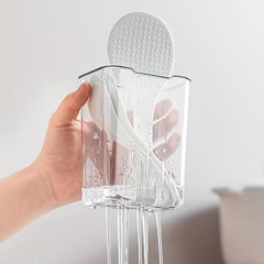 3pcs Punch Hanging Tableware Drain Storage Box Kitchen Shelf