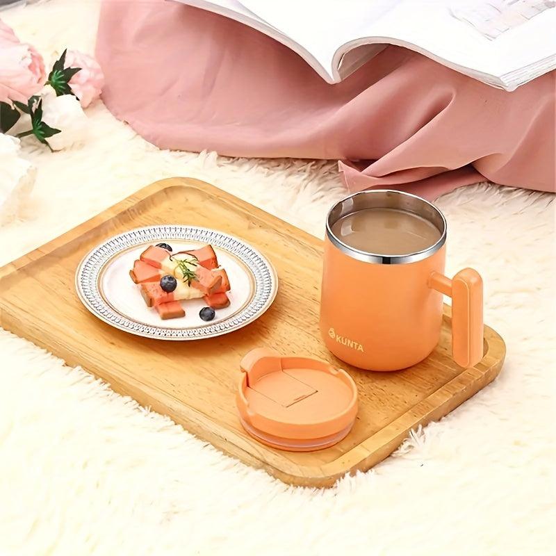 Stainless Steel Vacuum Coffee Mug 16.2oz Insulation Cup With Straw