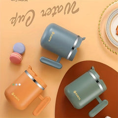 Stainless Steel Vacuum Coffee Mug 16.2oz Insulation Cup With Straw