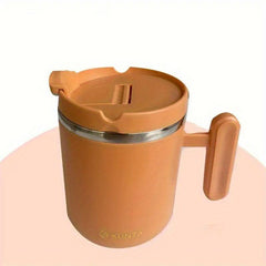 Stainless Steel Vacuum Coffee Mug 16.2oz Insulation Cup With Straw
