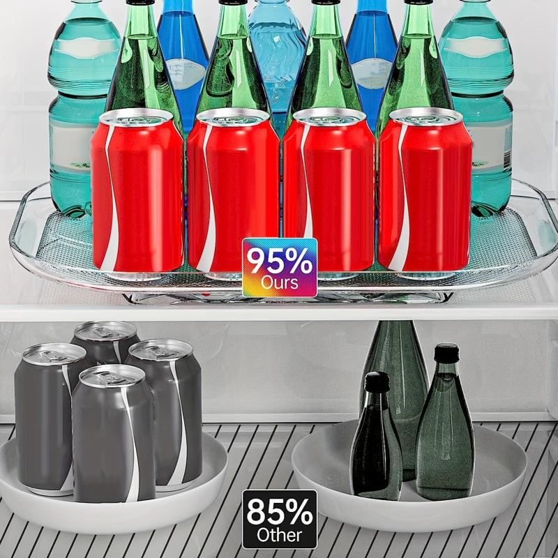 Countertop Condiment Storage Rack Rotating Refrigerator Turntable