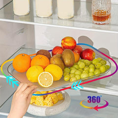Countertop Condiment Storage Rack Rotating Refrigerator Turntable