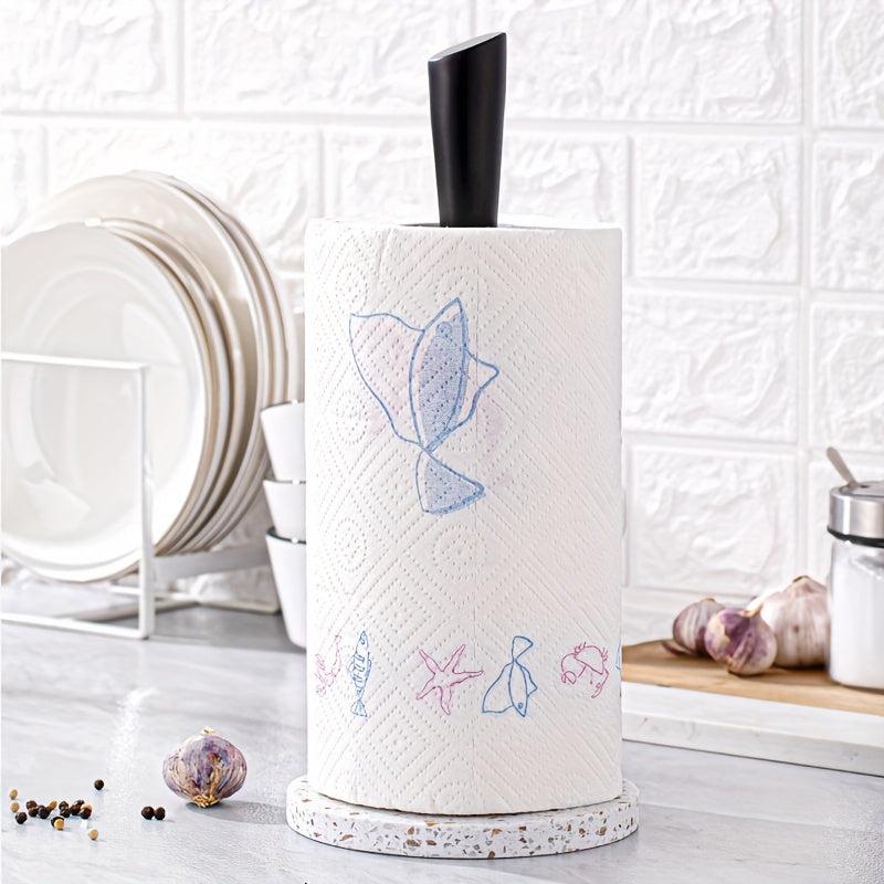 Countertop Paper Towel Holder with Marble Base for Standard or Jumbo Rolls