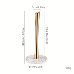 Countertop Paper Towel Holder with Marble Base for Standard or Jumbo Rolls