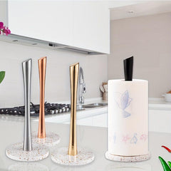 Countertop Paper Towel Holder with Marble Base for Standard or Jumbo Rolls