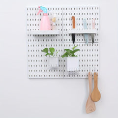 1pc Punching Wall Storage Rack Easy Installation Household Hole Board Wall Shelf