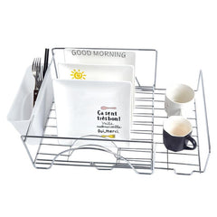 Space Saving Extendable Dish Drying Rack Cutlery Holders Anti Rust Dish Drainer