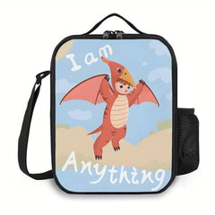 Dinosaur Man Insulated Lunch Bag Tote for Camping Picnic Beach
