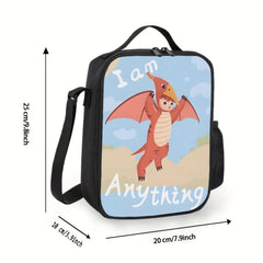 Dinosaur Man Insulated Lunch Bag Tote for Camping Picnic Beach
