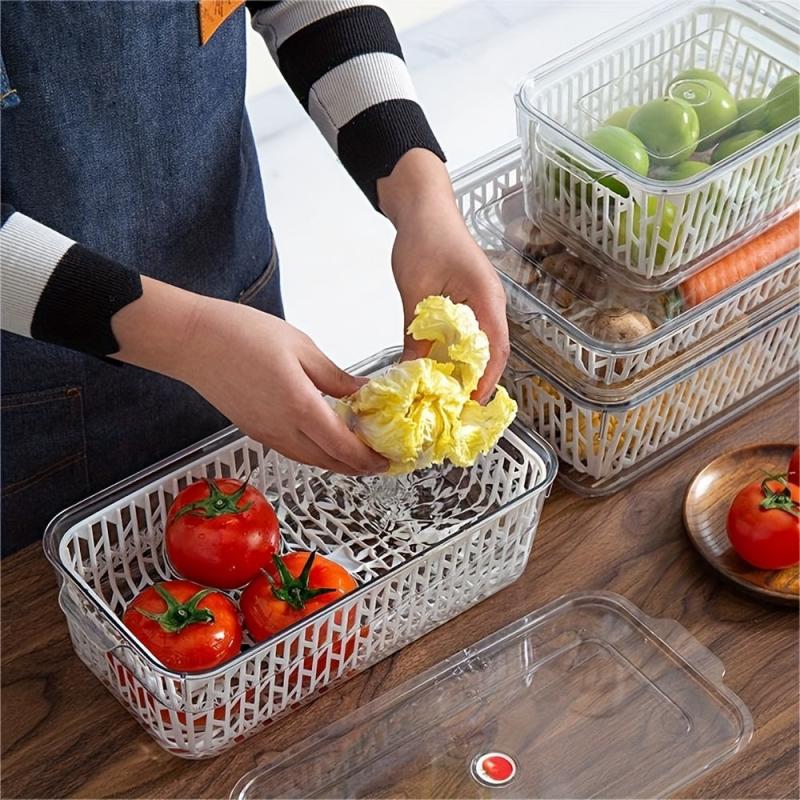 1pc PET Refrigerator Storage Box Fresh Keeping Box
